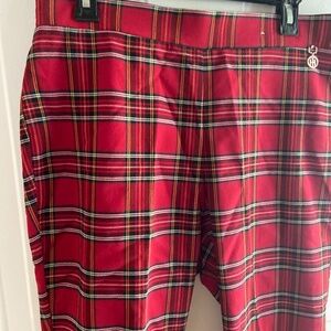 Tommy Hilfiger red checked pants